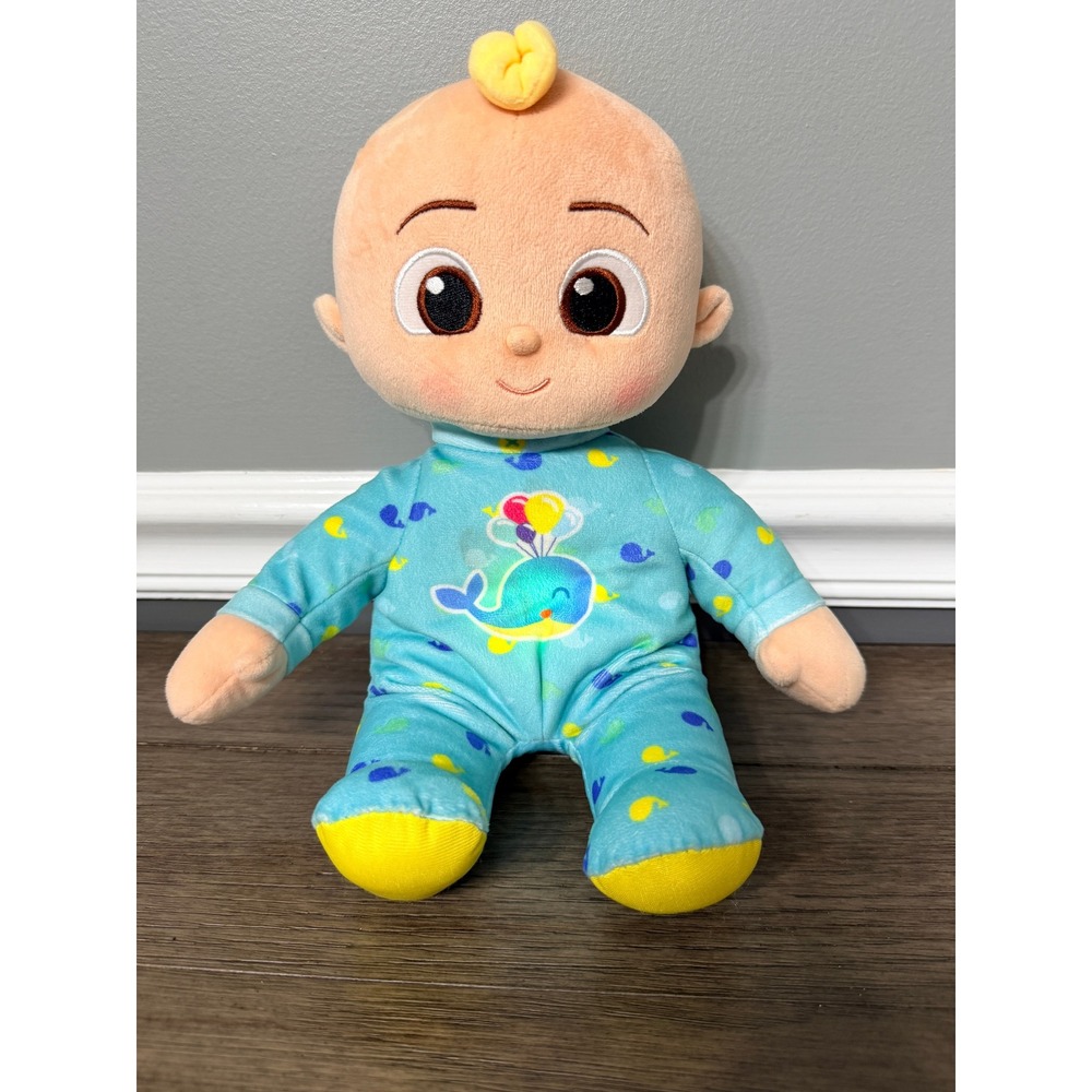 CoComelon JJ Plush Doll Moonbug Blue Whale Pajamas Toy